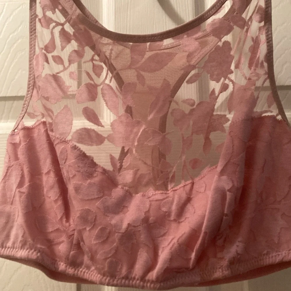 2 Pack Floral Burnout Bralettes - Picture 3 of 8